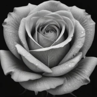 rose with black and white background