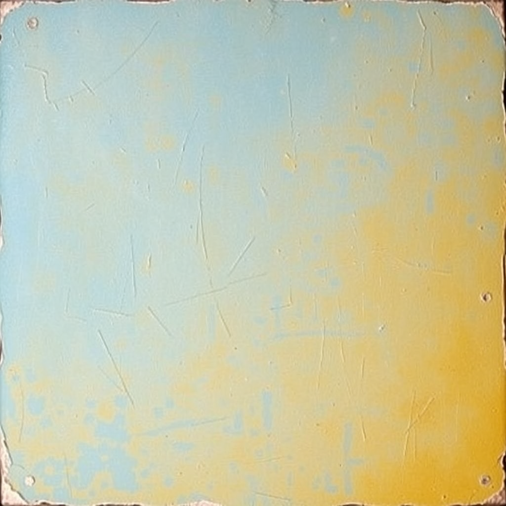 Create a vintage textured background with a blue and yellow color palette featuring worn edges and subtle patterns, captured with a DSLR camera at ISO 200, f/8 aperture, and a 50mm lens in natural light.