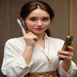 holding a phone