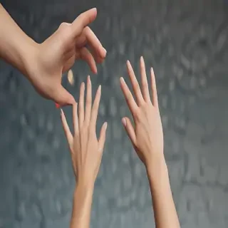 hands reaching