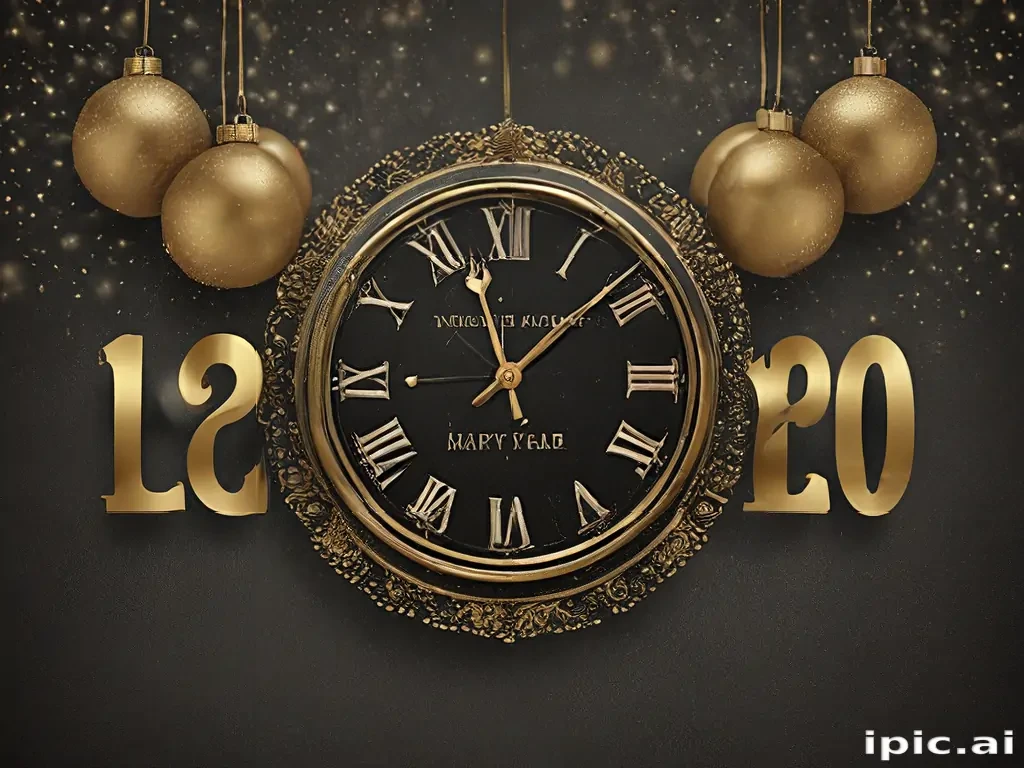 happy new year vintage