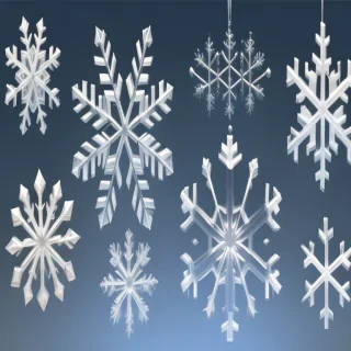 transparent snowflakes