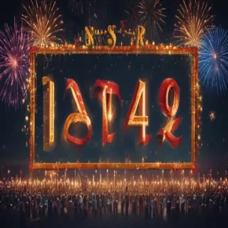 happy new year vintage