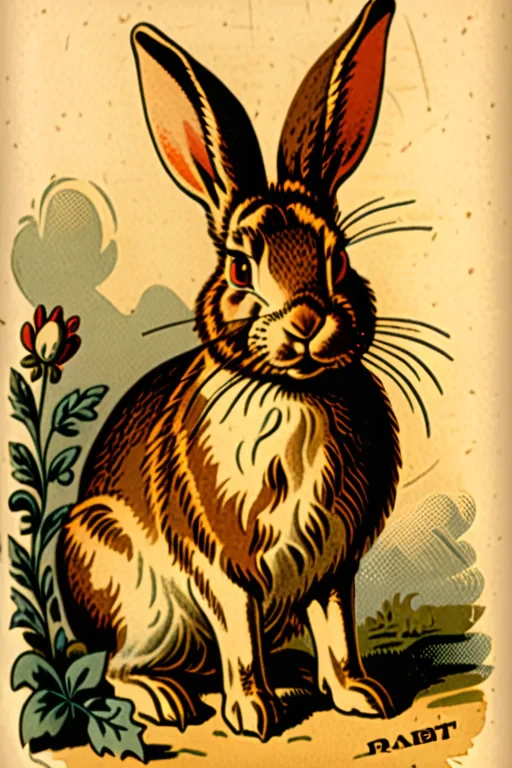 vintage rabbit images