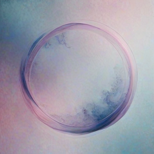 create an abstract image featuring soft, blended colors in shades of blue, purple, and pink with a dreamy, ethereal quality, including circular light forms and a textured background