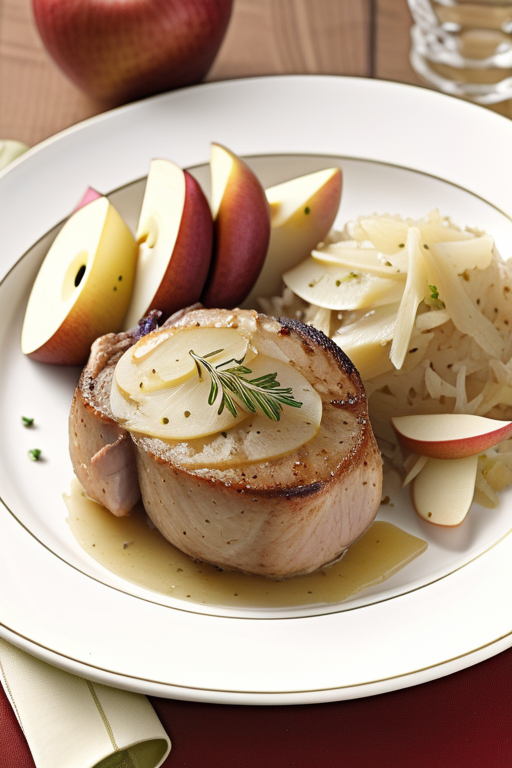 pork chops with sauerkraut and apples