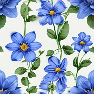 blue flowers transparent