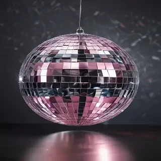 transparent disco ball