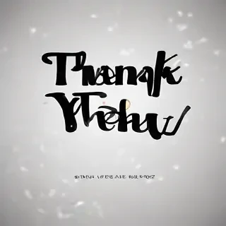 thank you in black and white