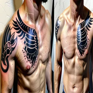 male rib tattoos