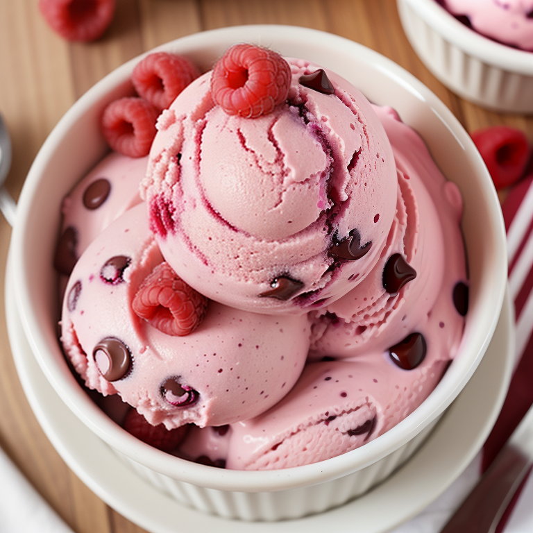 raspberry chocolate chip ice cream