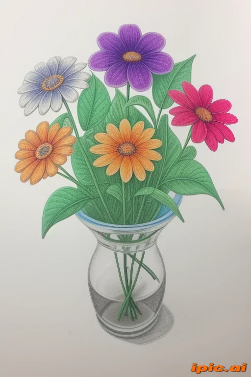 color drawing flowers