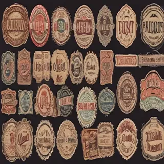 vintage stickers png
