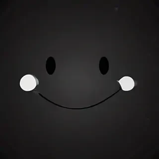 white smiley face black background