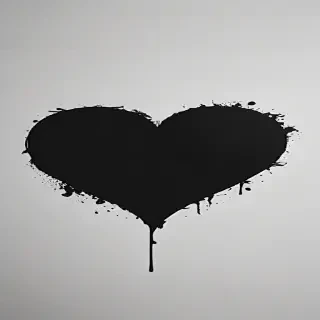 aesthetic black heart wallpaper