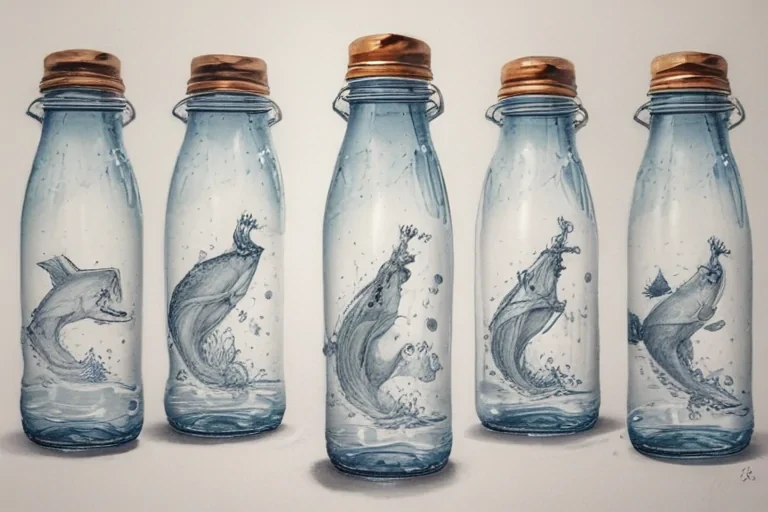 water bottle drawing