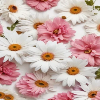 flowers with white background