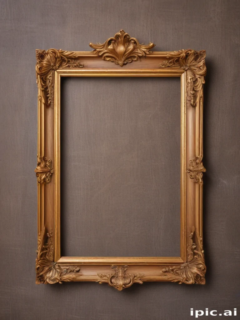 wooden picture frame png