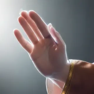 transparent prayer hand