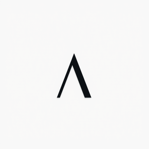 Create a minimalist logo with a modern design featuring a stylized letter "A" in a sleek font, using a monochrome color scheme, shot with a Canon EOS R mirrorless camera at f/8 aperture, ISO 100, and a 35mm lens, with a flat lay perspective for clarity and sharpness.