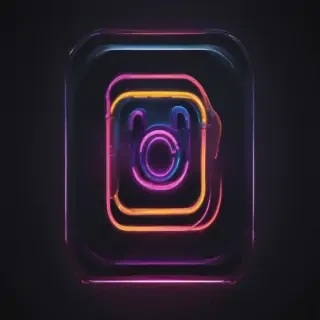 neon instagram logo