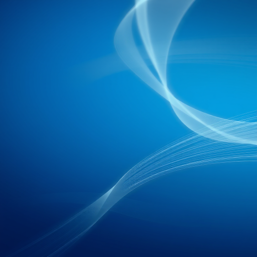create an abstract background with flowing white lines on a deep blue gradient, using a DSLR camera, f/8 aperture, ISO 100, 50mm focal length, soft focus style, high-resolution image