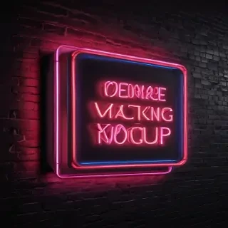 neon sign mockup