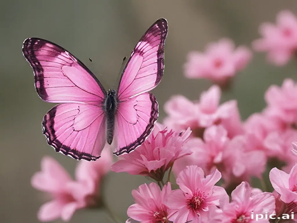 images of pink butterflies