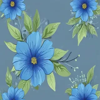 blue flower clip art