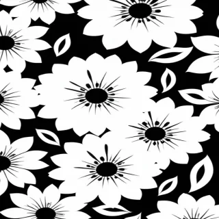 flower background black and white