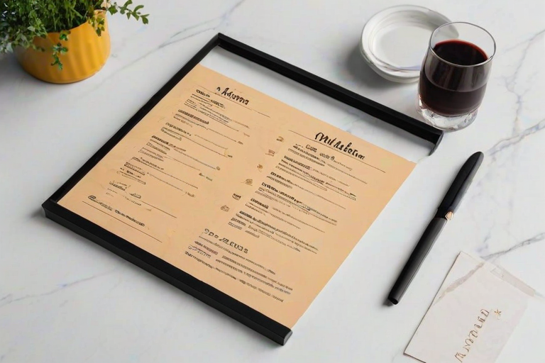 restaurant menu mockup