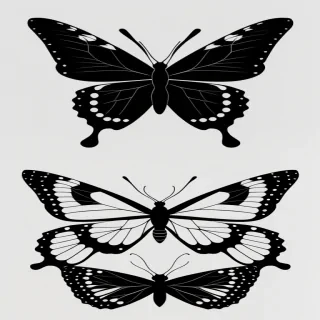 black butterfly outline