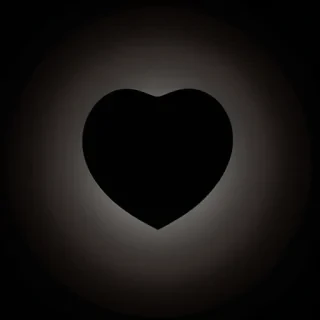black background heart