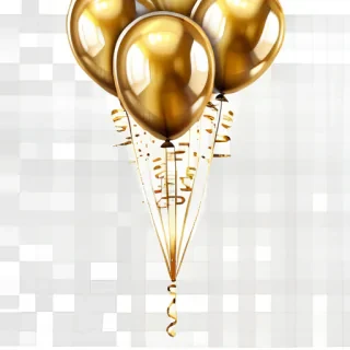 gold balloons transparent background
