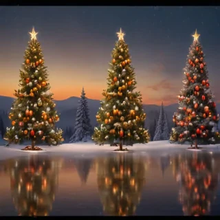 christmas trees transparent background