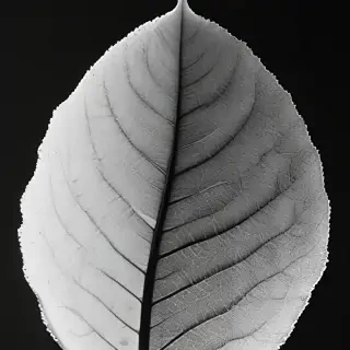 leaf white and black