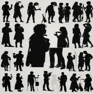 people silhouette png