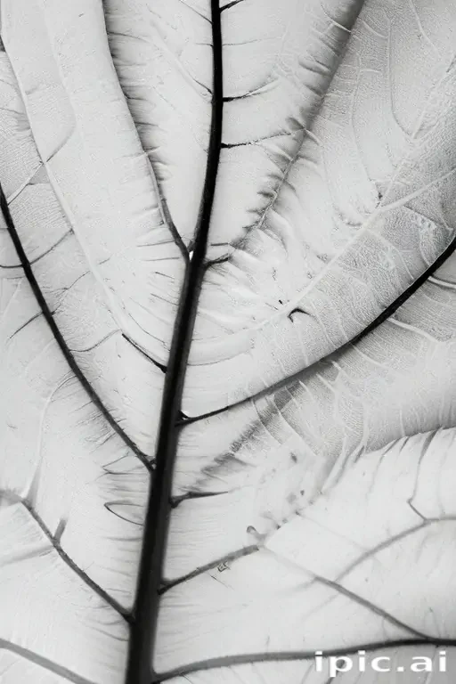 leaf white and black