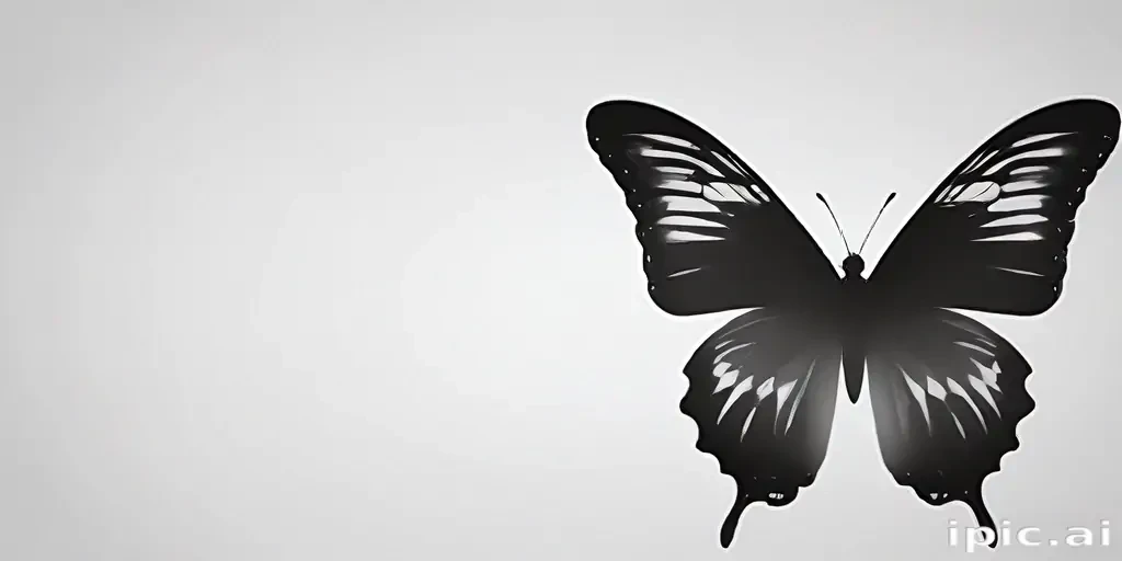 black butterfly outline
