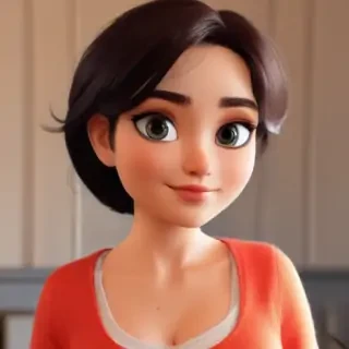 brunette cartoon character