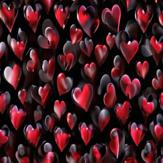 hearts background black