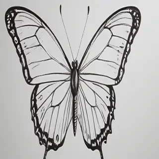 butterfly drawing outline