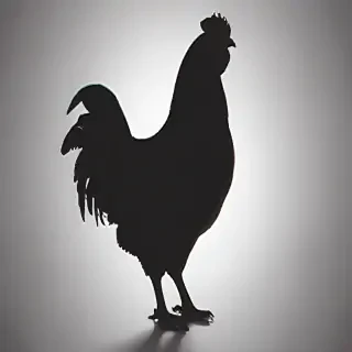 silhouette of a chicken
