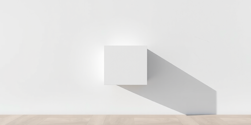 Generate a high-resolution image of a minimalistic geometric shape on a plain background with natural lighting, using a DSLR camera at f/1.8, ISO 100, shutter speed 1/200s, taken from a straight-on view for a clean aesthetic.