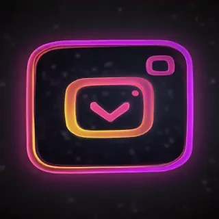 neon instagram logo