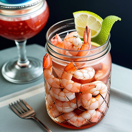 shrimp cocktail in a jar