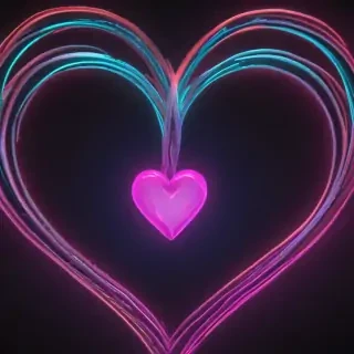 neon heart png