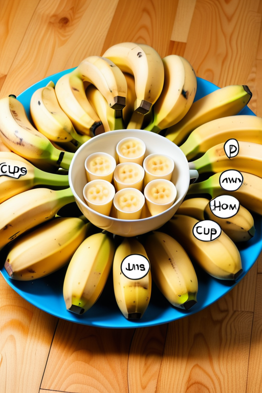 how many cups in a banana