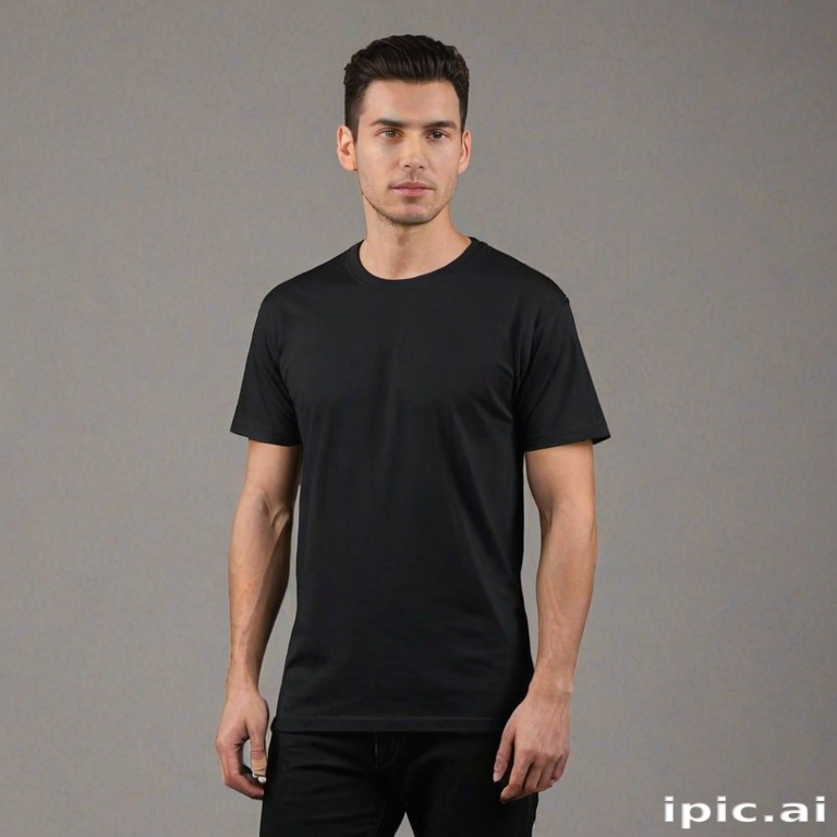 black tee mockup