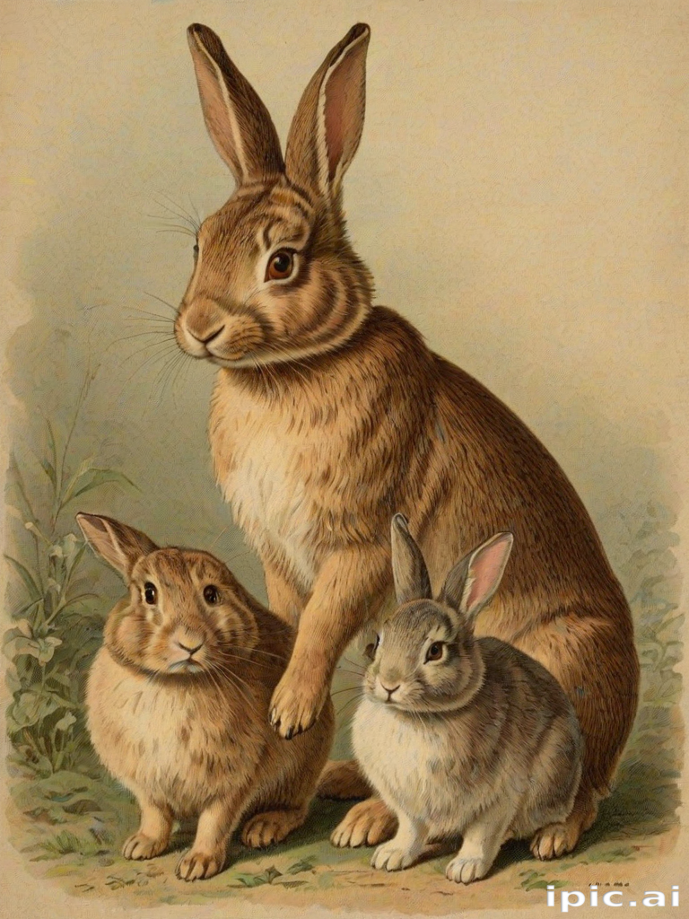 vintage rabbit images